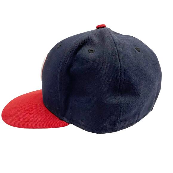 Washington Nationals Blue Red New Era 59FIFTY Throwback On Field Fitted Cap Hat - Picture 2 of 5